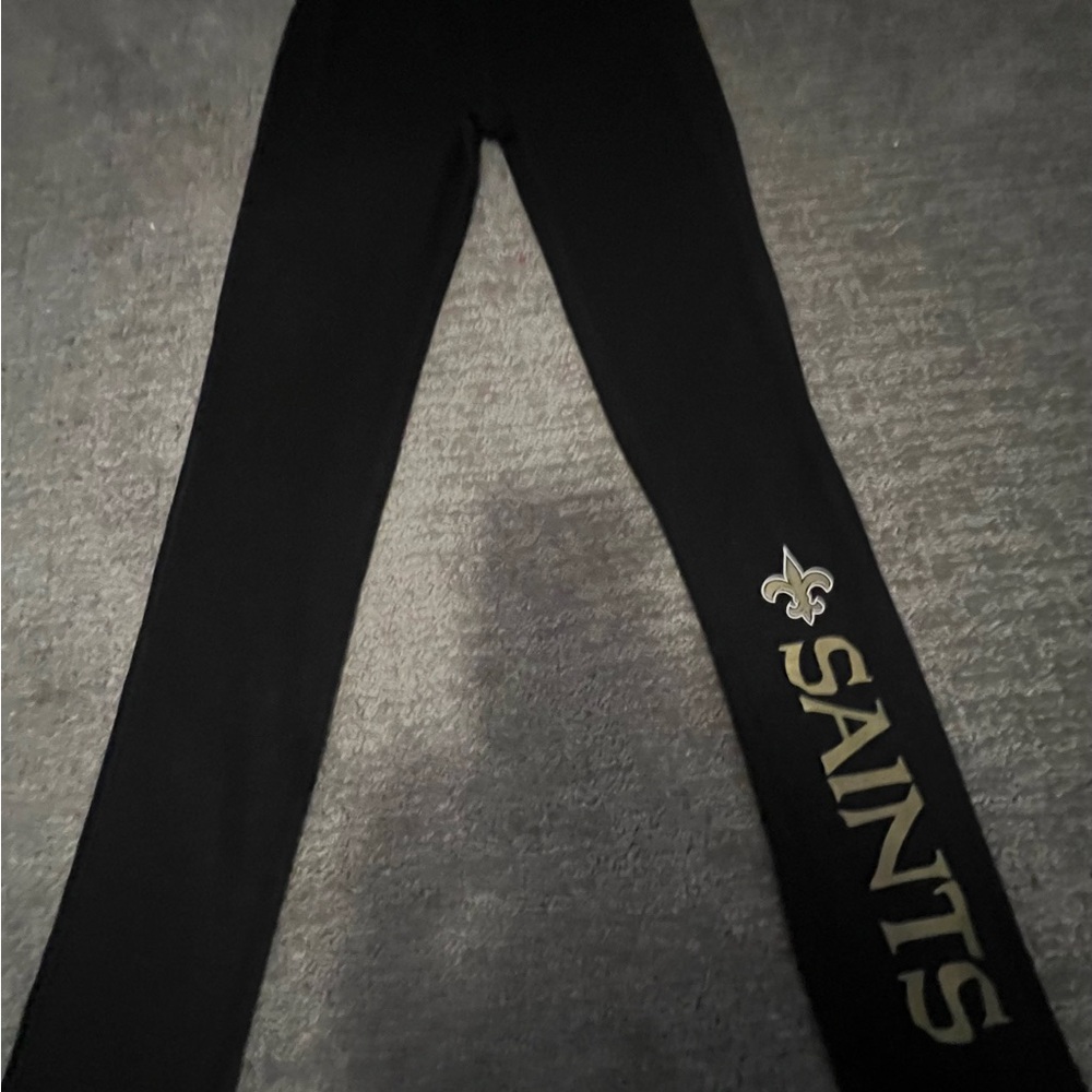 Saints Black Leggings nwot